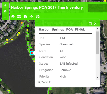 Harbor Springs POA 2017 Tree Inventory