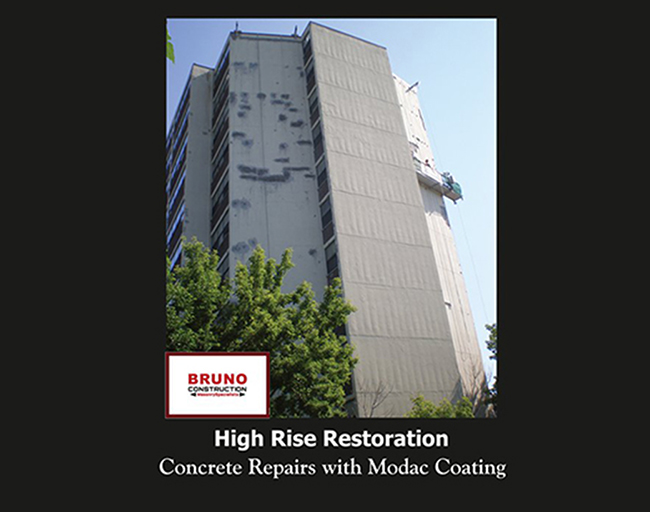 high rise restoration with concrete repairs with modac coating