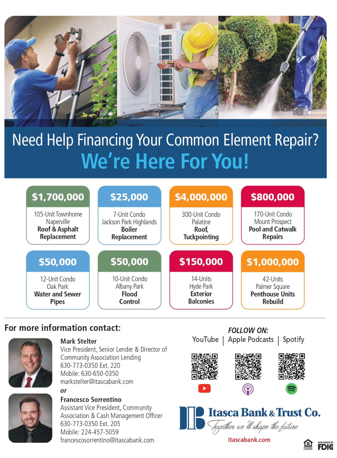Need Help Financing Your Common Element Repair?