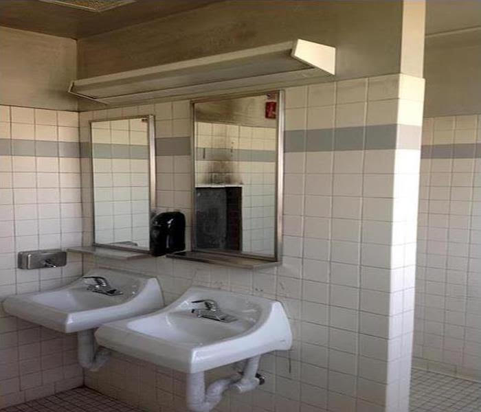 bathroom after fire restoration in chicago