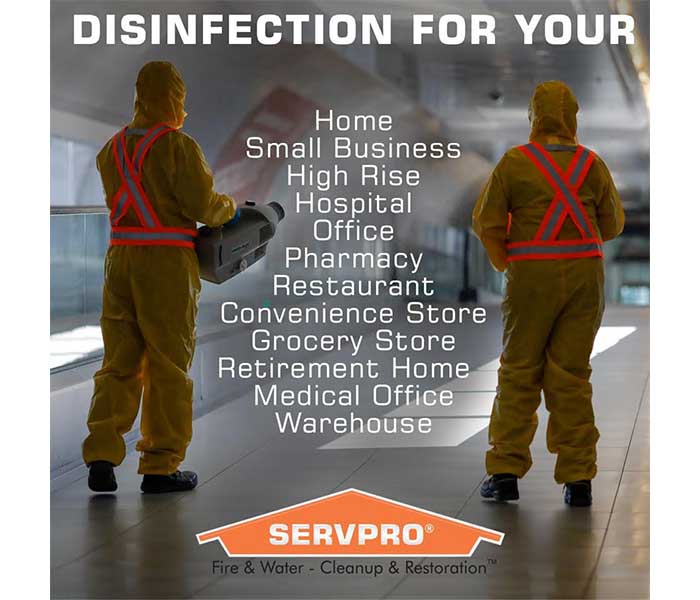servpro disinfection services branding
