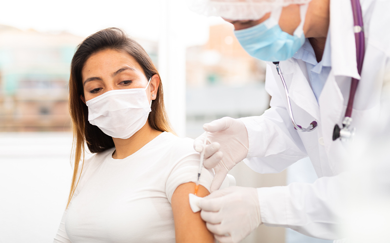 an employee receiving the COVID-19 vaccination