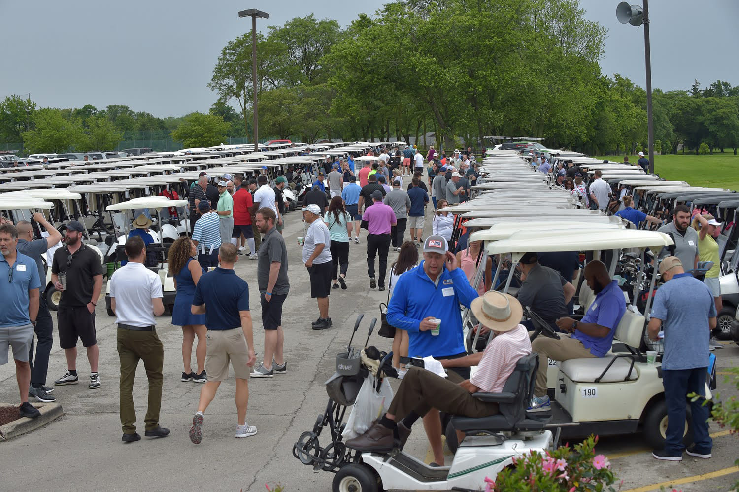 golf carts at CAI Golf Outing