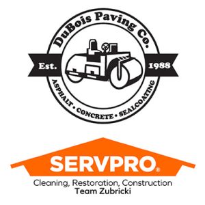 DuBois Paving and Servpro logos