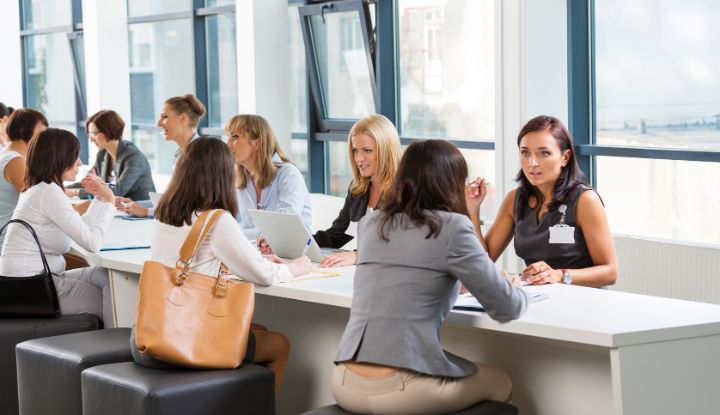 People at a career fair