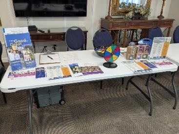 event table set up at CAI